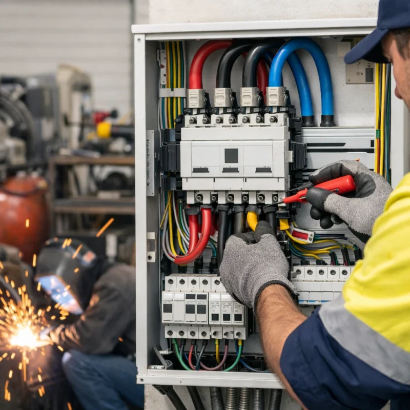 3 phase power installation electrician